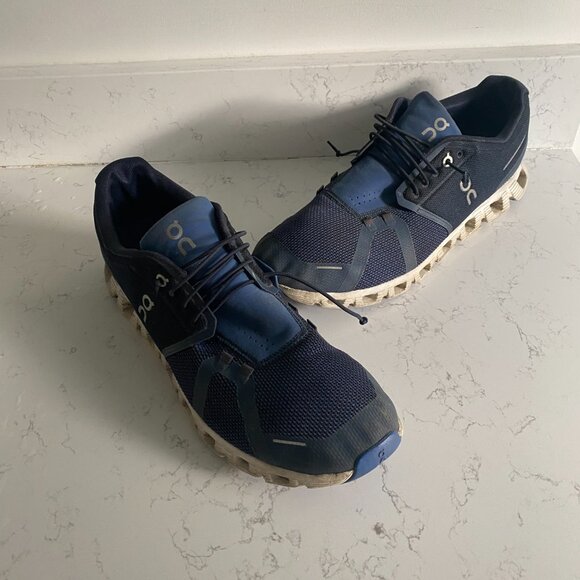 On Cloud 5 Ink Cobalt Blue Running Sneakers Men's Sz 12 79.98848 Fall Athleisure - Picture 6 of 14